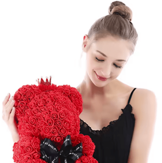 15" Rose Teddy Bear Valentine's Gift For Your Special Someone! - Naved Products