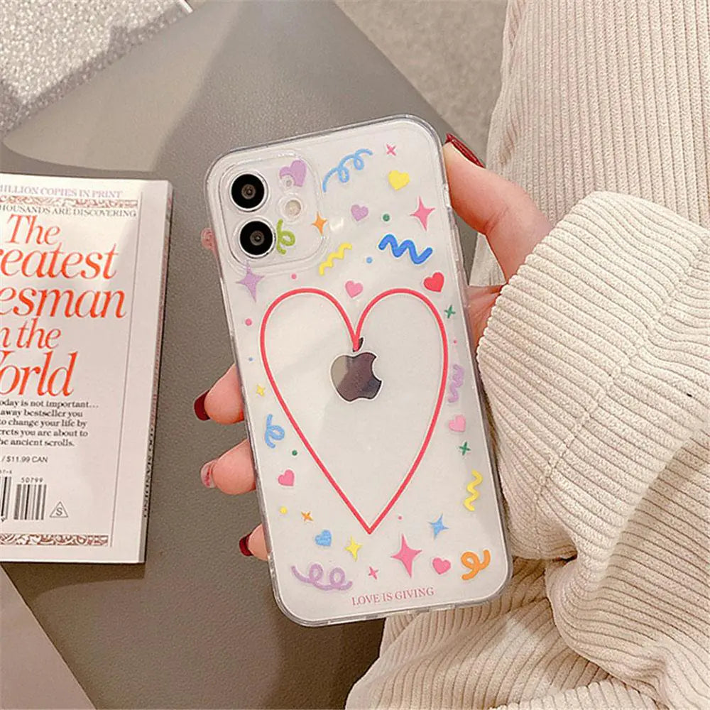 Heart Design Clear Love Festive IPhone Case - Naved ProductsHeart Design Clear Love Festive IPhone Case
