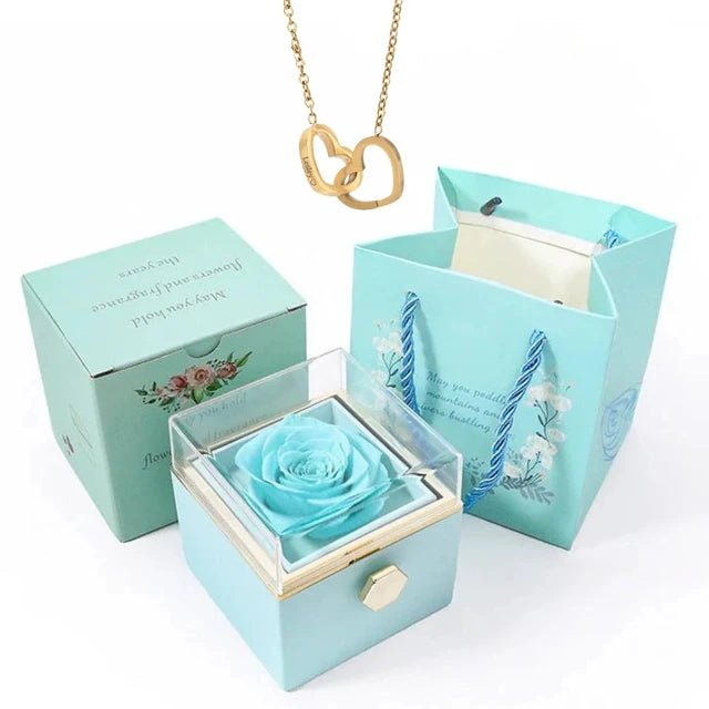 Eternal Rose & Heart Necklace Gift - Naved ProductsEternal Rose & Heart Necklace Gift