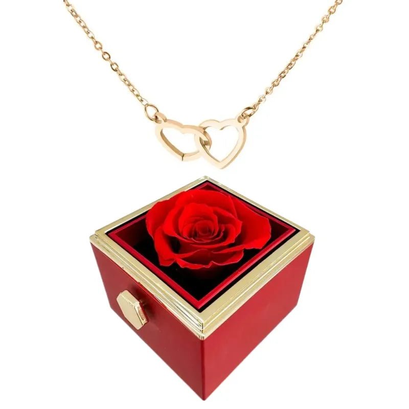 Eternal Rose & Heart Necklace Gift - Naved Products