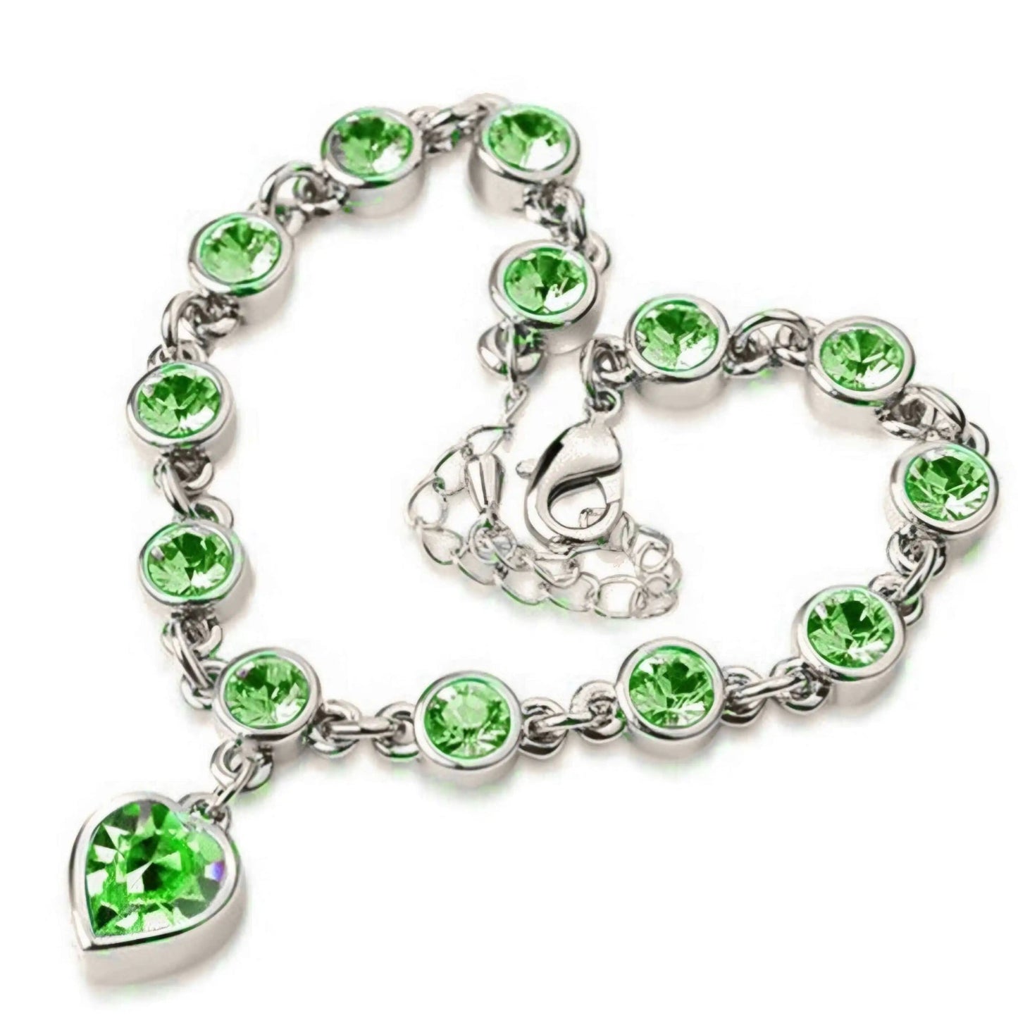 Happy Hearts Swarovski Crystal Clear And Colorful Bracelets - Naved Products