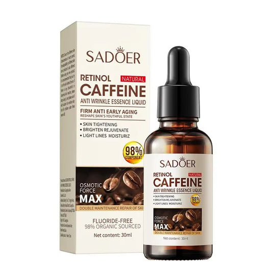 ✨ The Ultimate Korean Caffeine Anti - Wrinkle Essence Liquid to Hydrate, Brighten, & Bring Back Radiant Skin! ✨ - Naved ProductsCaffeine Retinol Face Serum Shrink Pores Repair Dry Peeling Moisturizing Hydrating Eye Serum Brighten Facial Skin Care