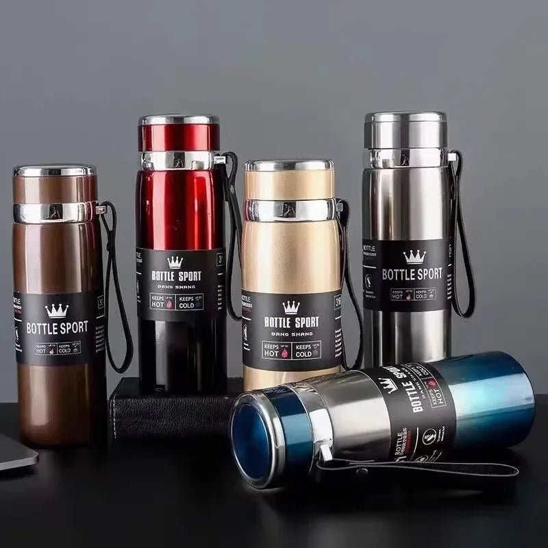 1L Stainless-Steel Thermal Water Bottle Cold and Hot Thermos - Naved Products