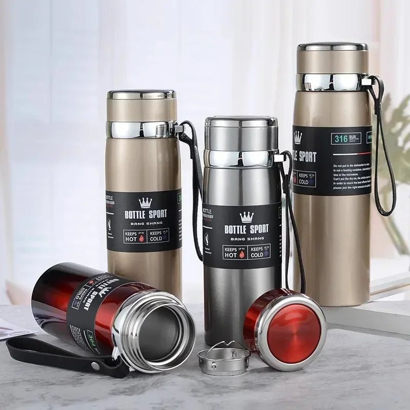 1L Stainless-Steel Thermal Water Bottle Cold and Hot Thermos - Naved Products