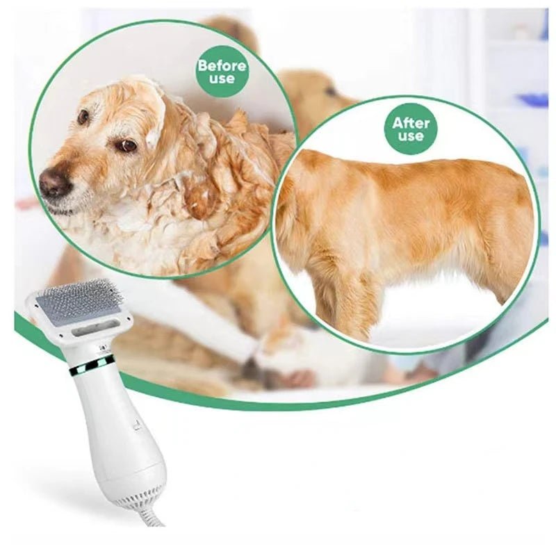 2 - In - 1 Pet Dog Dryer Quiet Dog Hair Dryers and Comb Brush Grooming Kitten Cat Hair Comb Puppy Fur Blower Low Noise Temprature - Naved Products2 - In - 1 Pet Dog Dryer Quiet Dog Hair Dryers and Comb Brush Grooming Kitten Cat Hair Comb Puppy Fur Blower Low Noise Temprature
