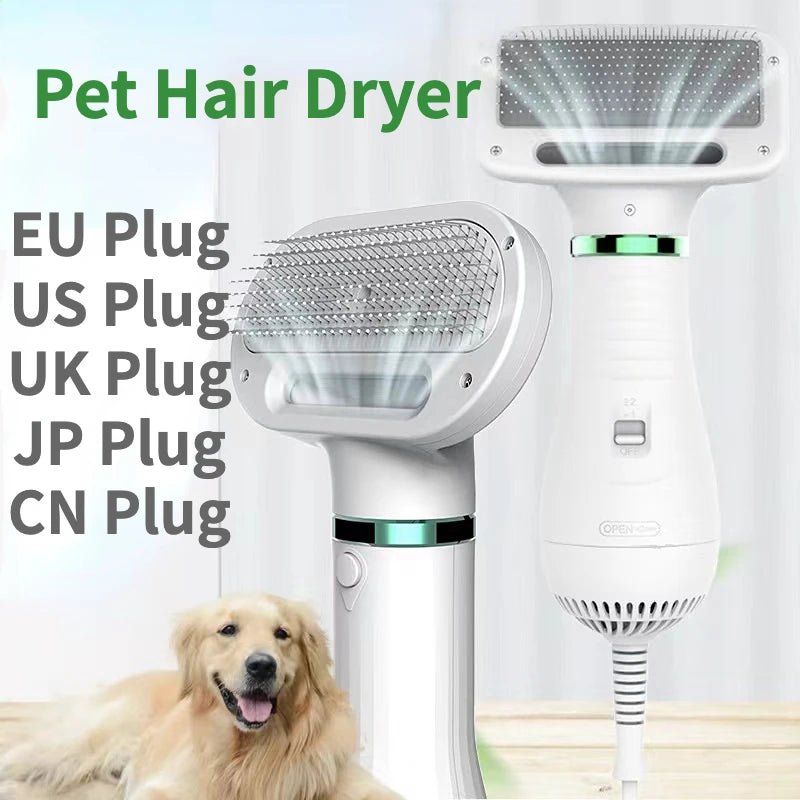 2 - In - 1 Pet Dog Dryer Quiet Dog Hair Dryers and Comb Brush Grooming Kitten Cat Hair Comb Puppy Fur Blower Low Noise Temprature - Naved Products2 - In - 1 Pet Dog Dryer Quiet Dog Hair Dryers and Comb Brush Grooming Kitten Cat Hair Comb Puppy Fur Blower Low Noise Temprature