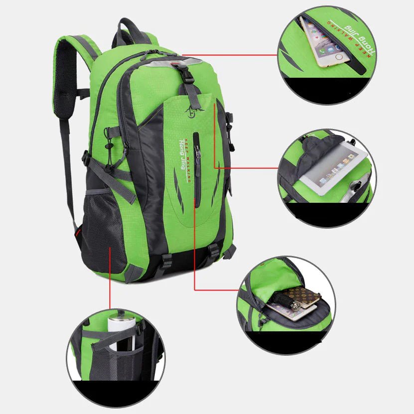 40L Men/Women Travel Backpack Perfect for Camping, Hiking, School or Travel - Naved Products