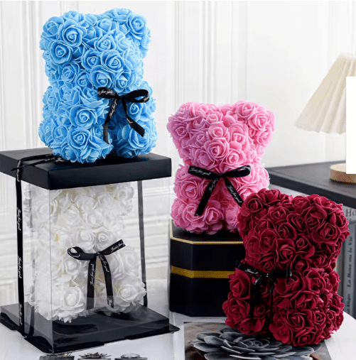 9" Rose Teddy Bear Valentine's Gift For Your Special Someone! - Naved Products