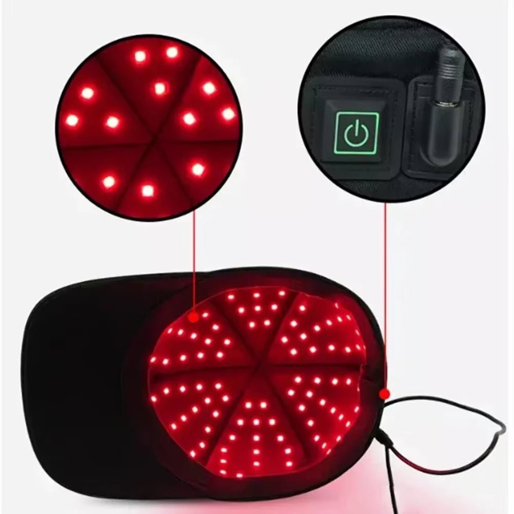 96 Lamp LED Laser Beads Therapy Promoting Hair Growth - Naved ProductsNew 96 Lamp Beads Laser Hair Growth Cap Red Light Therapy Hat Professional Cap for Greasy Scalp Hair Care Adjustable Rear Strap