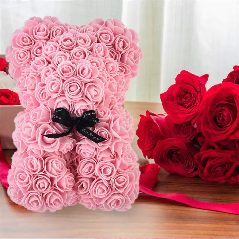 9" Rose Teddy Bear Valentine's Gift For Your Special Someone! - Naved Products