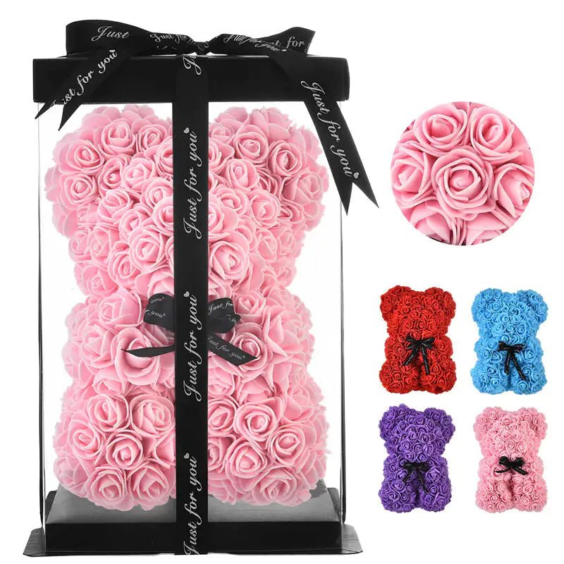 9" Rose Teddy Bear Valentine's Gift For Your Special Someone! - Naved Products
