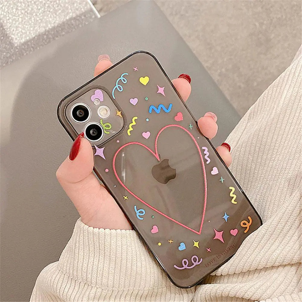 Heart Design Clear Love Festive IPhone Case - Naved Products