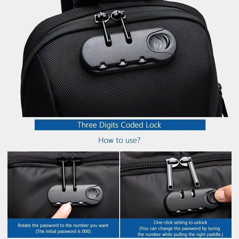 Anti-Theft Cross Body Bag. Perfect for Protecting Your Valuables While Out And About! - Naved Products