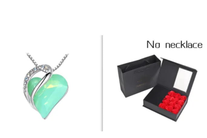 Crystal Heart Heart - Shaped Pendant Necklace - Naved ProductsCrystal Heart Heart - Shaped Pendant Necklace