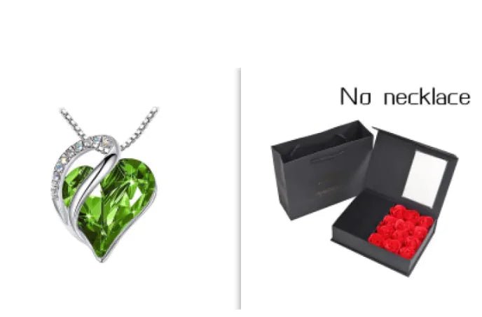 Crystal Heart Heart - Shaped Pendant Necklace - Naved ProductsCrystal Heart Heart - Shaped Pendant Necklace