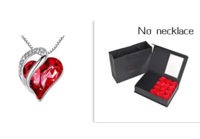 Crystal Heart Heart - Shaped Pendant Necklace - Naved ProductsCrystal Heart Heart - Shaped Pendant Necklace