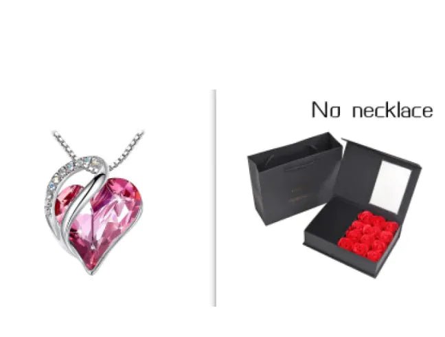 Crystal Heart Heart - Shaped Pendant Necklace - Naved ProductsCrystal Heart Heart - Shaped Pendant Necklace