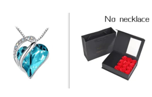 Crystal Heart Heart - Shaped Pendant Necklace - Naved ProductsCrystal Heart Heart - Shaped Pendant Necklace