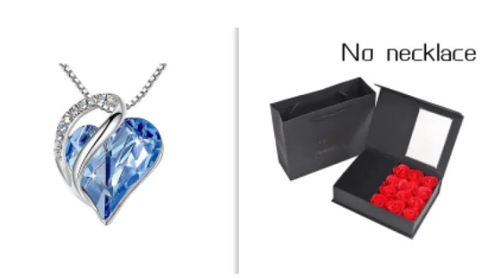 Crystal Heart Heart - Shaped Pendant Necklace - Naved ProductsCrystal Heart Heart - Shaped Pendant Necklace