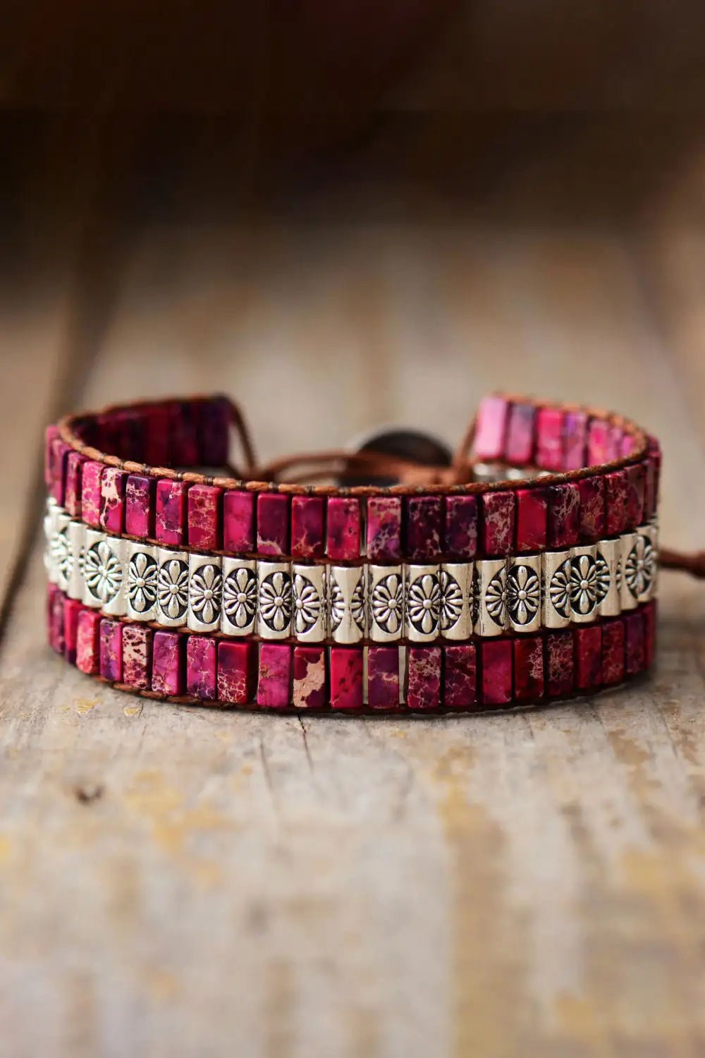 Handmade Triple Layer Natural Stone Bracelet - Naved Products