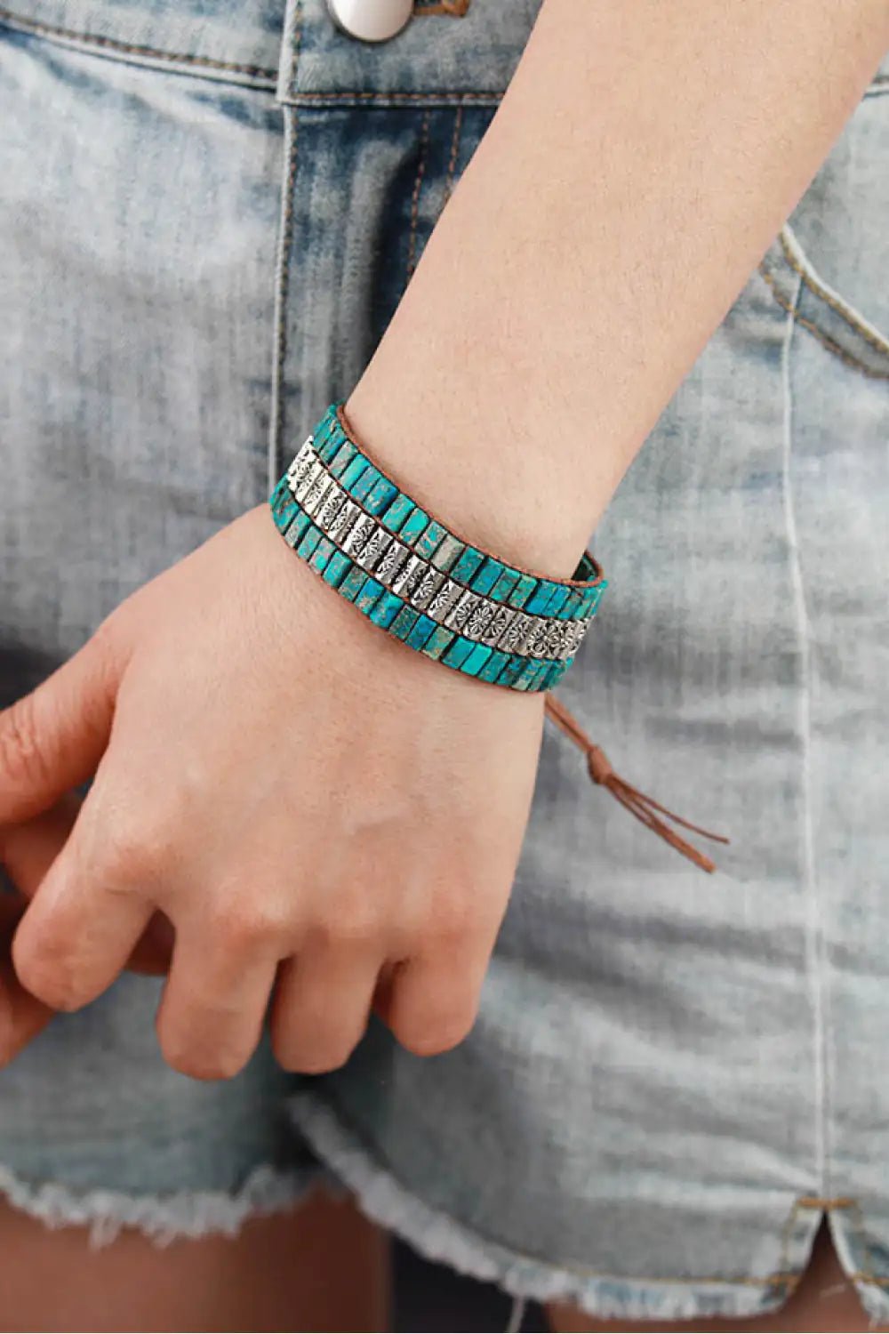 Handmade Triple Layer Natural Stone Bracelet - Naved Products