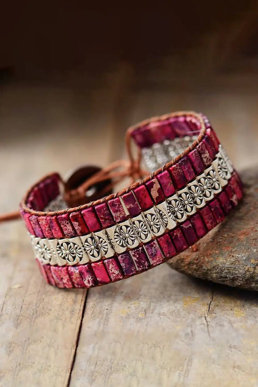 Handmade Triple Layer Natural Stone Bracelet - Naved Products
