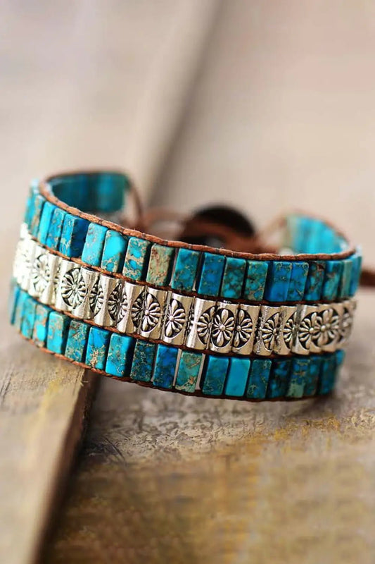 Handmade Triple Layer Natural Stone Bracelet - Naved Products