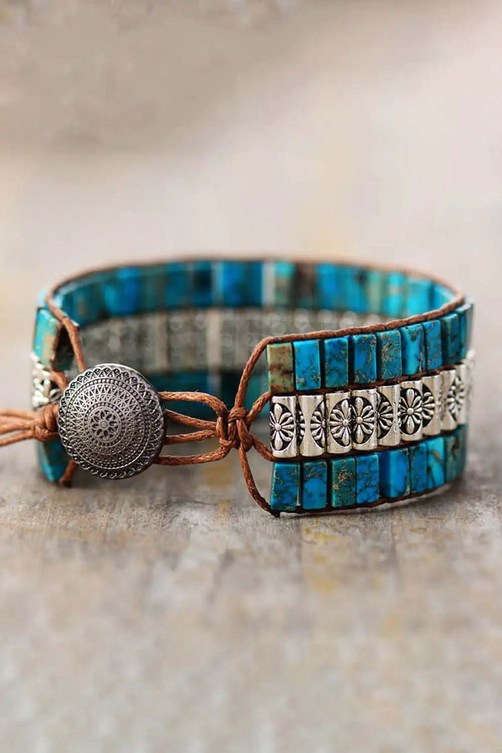 Handmade Triple Layer Natural Stone Bracelet - Naved Products