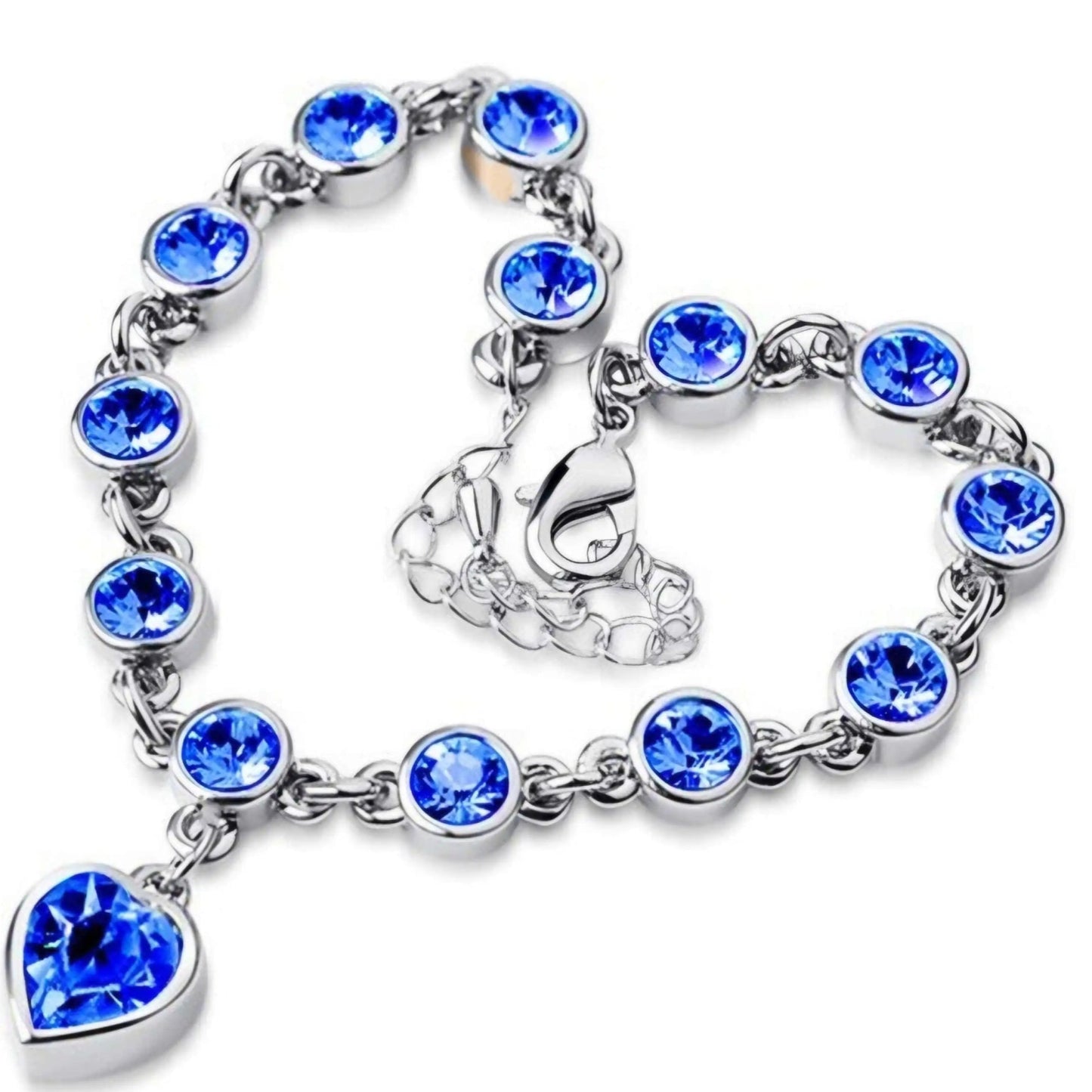 Happy Hearts Swarovski Crystal Clear And Colorful Bracelets - Naved Products