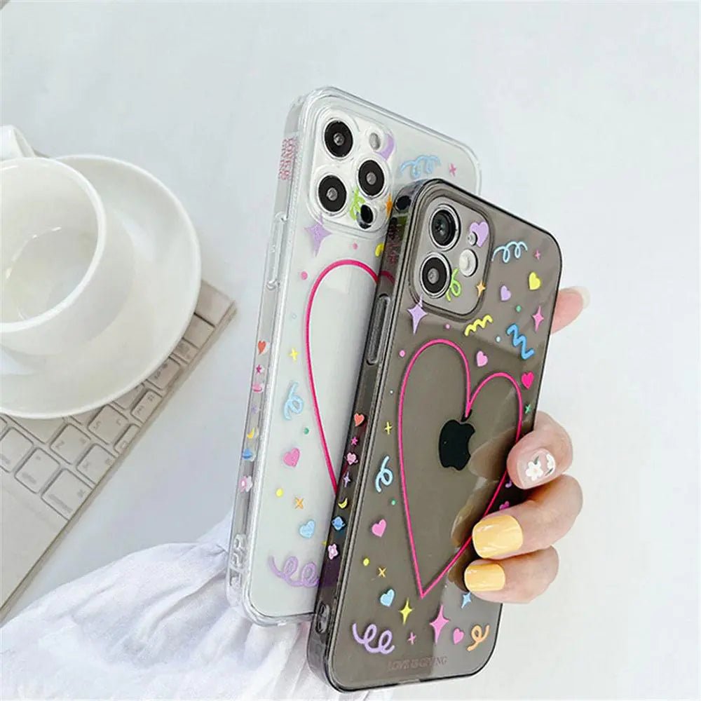 Heart Design Clear Love Festive IPhone Case - Naved Products
