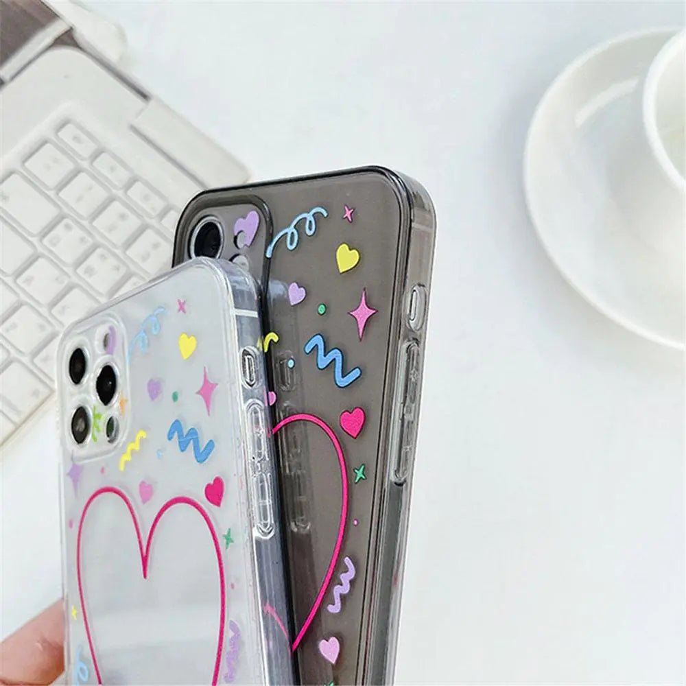 Heart Design Clear Love Festive IPhone Case - Naved Products