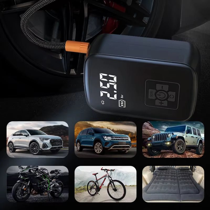 LEIBOO Car - Mounted Wired Air Pump Car Portable Air Pump Electric Car Uses Tire Pump to Inflate - Naved ProductsLEIBOO Car - Mounted Wired Air Pump Car Portable Air Pump Electric Car Uses Tire Pump to Inflate