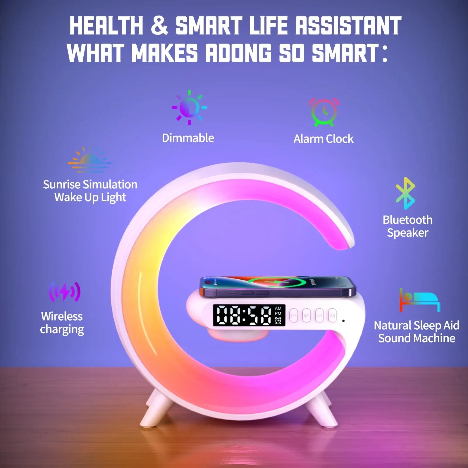 Multifunctional Wireless Charger Stand With Speaker - Naved Products