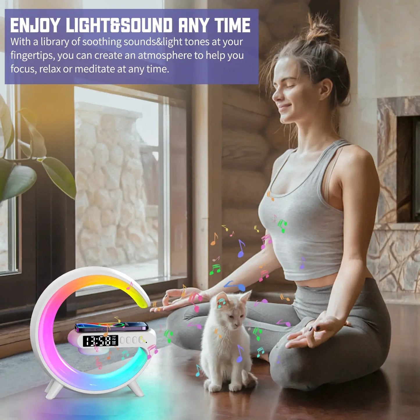 Multifunctional Wireless Charger Stand With Speaker - Naved Products
