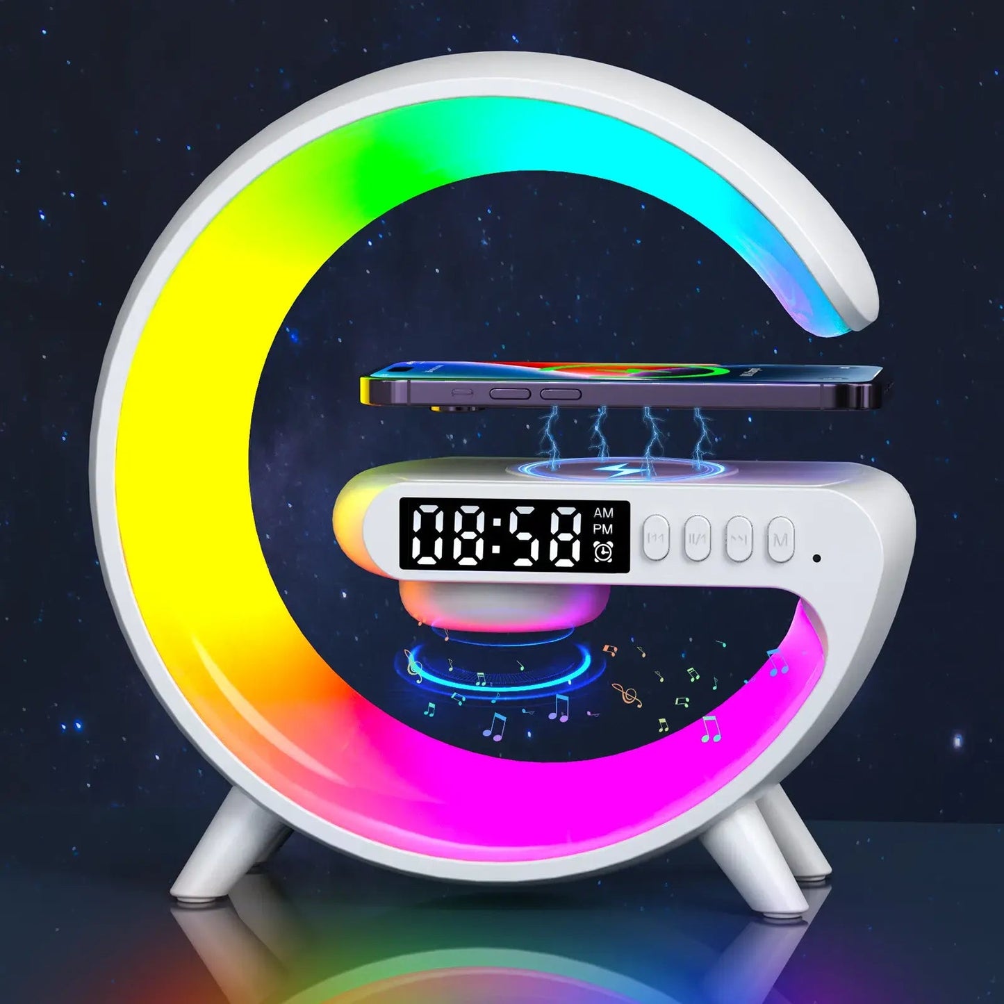 Multifunctional Wireless Charger Stand With Speaker - Naved Products