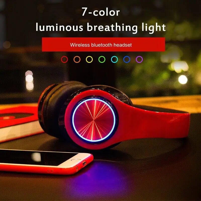 Super Bass Wireless Foldable Bluetooth Headphones With Mic - Naved Products