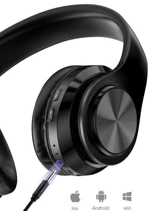 Super Bass Wireless Foldable Bluetooth Headphones With Mic - Naved Products