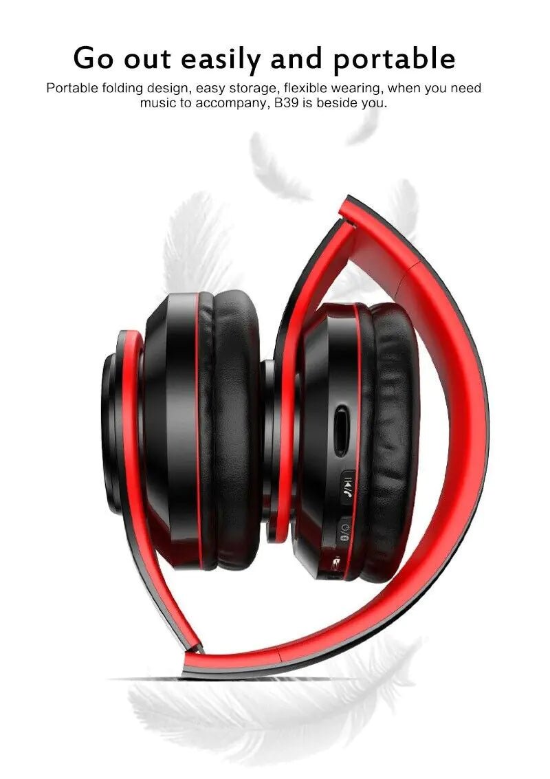 Super Bass Wireless Foldable Bluetooth Headphones With Mic - Naved Products