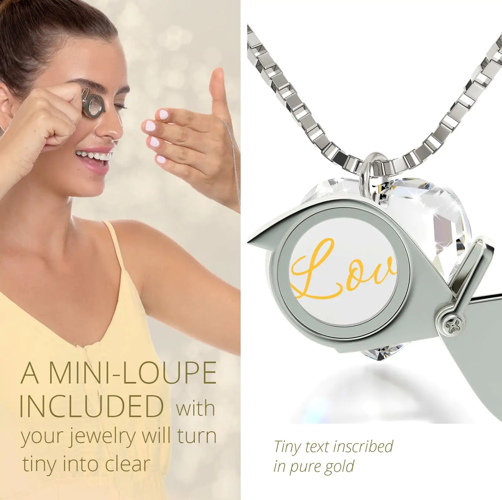Tiny Crystal Heart Necklace Perfect for Valentine's Day - Naved Products